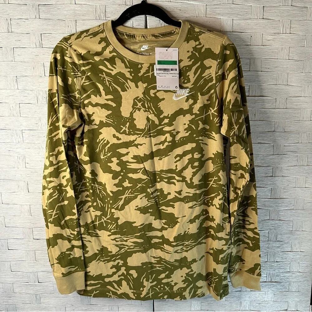 Nike Boy's camouflage‎ long sleeve T-shirt  casual athleisure cozycore